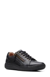 Clarks Nalle Lace-up Sneaker In Black/ Black