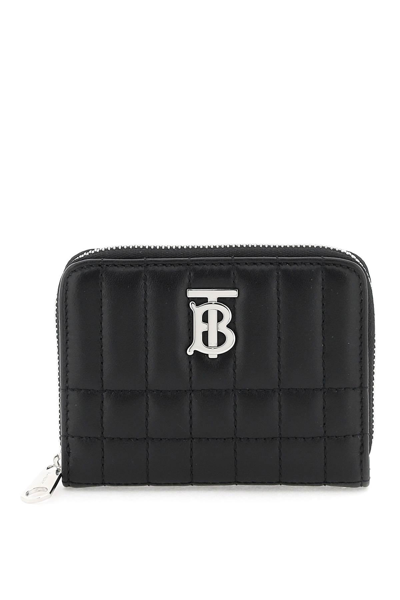 Burberry Lola Quilted Mini Wallet In Black