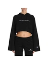 Chiara Ferragni Hoodie Cropped Sweatshirt In Black