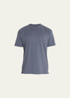 Loro Piana Men's Jersey Cotton Crewneck T-shirt In Scanda Blue