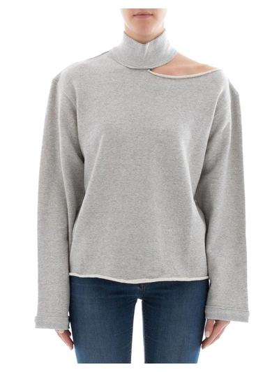 Rta Grey Cotton Sweatshirt In Foggy
