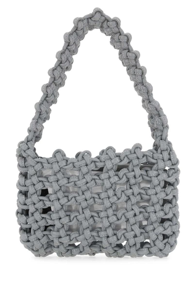 Kara Reflective Knot Armpit Bag In Grey