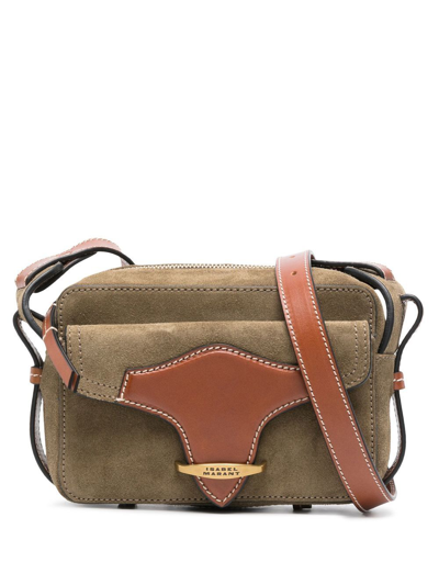 Isabel Marant Wasy Leather Crossbody Bag In Green