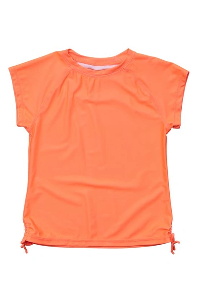 Snapper Rock Kids' Tangerine Short Sleeve Rashguard In Orange