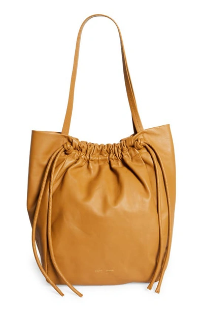 Proenza Schouler Drawstring Calfskin Leather Tote In 214 Caramel