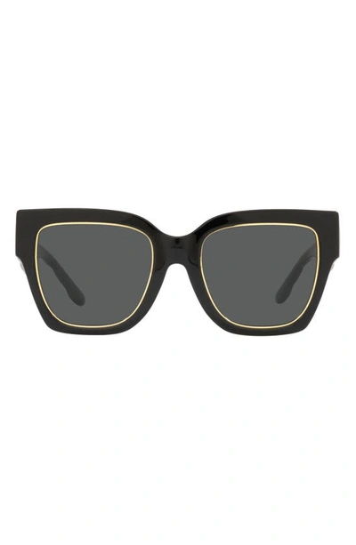 Tory Burch 52mm Square Sunglasses In Black