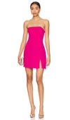 Amanda Uprichard Dream Mini Dress In Hot Pink Light