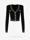 Balmain Cardigan In Noir/or