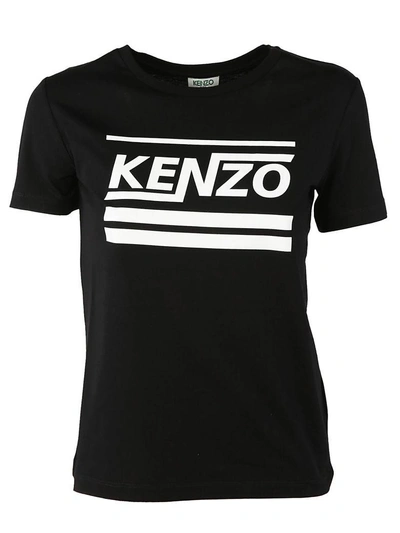 Kenzo Branded T-shirt In Black