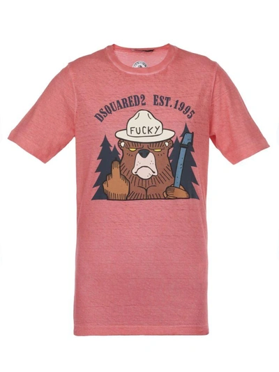 Dsquared2 Cotton T-shirt In Pink