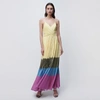 Jonathan Simkhai Milena Dip Dye Maxi Dress In Daffodil Dip Dye