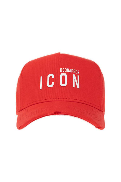 Dsquared2 Logo Embroidery Baseball Cap In Red
