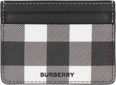 Burberry Checked Logo Plaque Cardholder In Brown