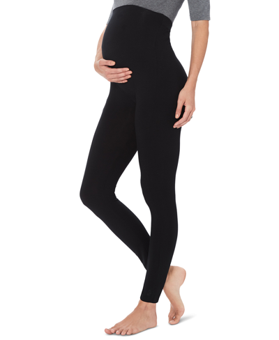 Cuddl Duds Women's Softwear With Stretch Maternity Leggings In Black