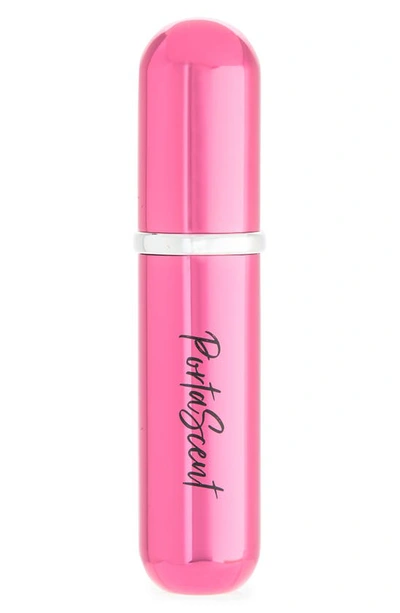 Portascent Traveller Metallic Perfume Atomiser In Metallic Hot Pink