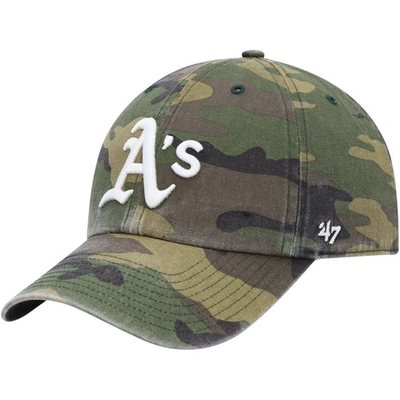 47 ' Camo Oakland Athletics Team Clean Up Adjustable Hat