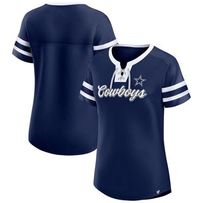 Fanatics Branded Navy Dallas Cowboys Original State Lace-up T-shirt