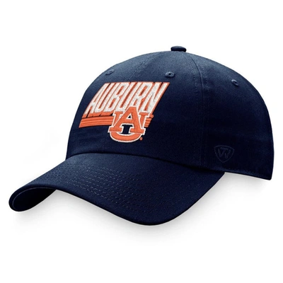 Top Of The World Navy Auburn Tigers Slice Adjustable Hat