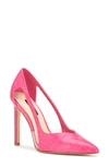 Nine West Trivs Pointed Toe Pump In Medium Pink