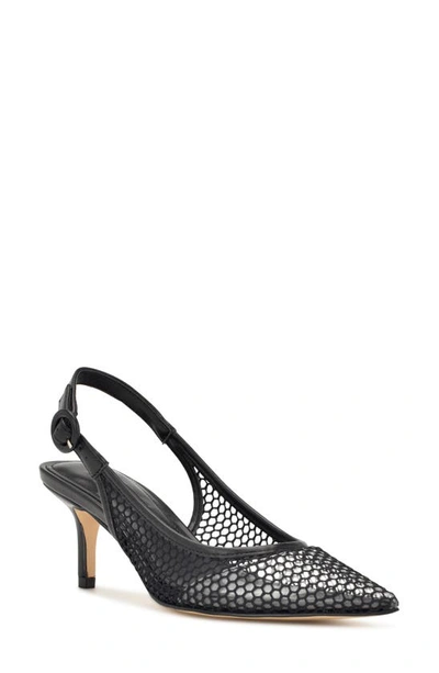 Nine West Alots Pointed Toe Slingback Pump In Black 001