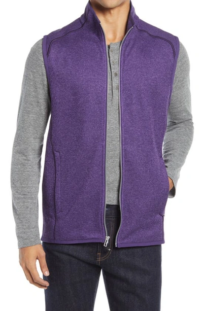 Cutter & Buck Mainsail Zip Vest In College Purple Heather