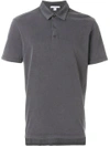 James Perse Classic Polo Shirt In Grey