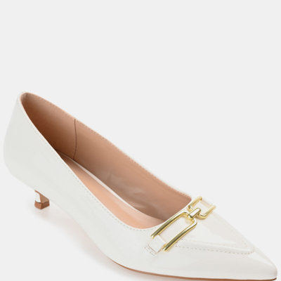 Journee Collection Collection Women's Rumi Wide Width Pump In White