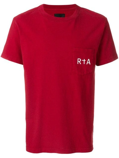 Rta Crew Neck Cotton T-shirt In Red