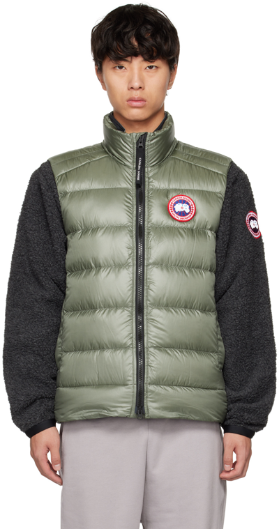 Canada Goose Green Crofton Down Waistcoat In Sagebrush