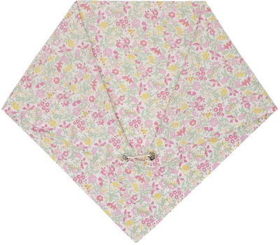 Hed Mayner Multicolor Flowers Scarf In Pink/yel/grn