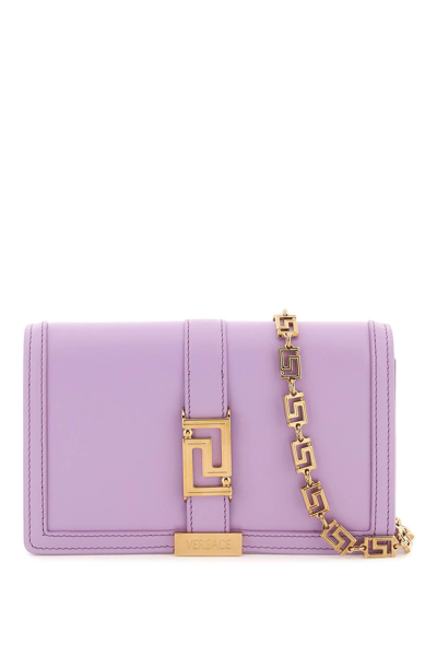 Versace Greca Goddess Crossbody Bag In Purple