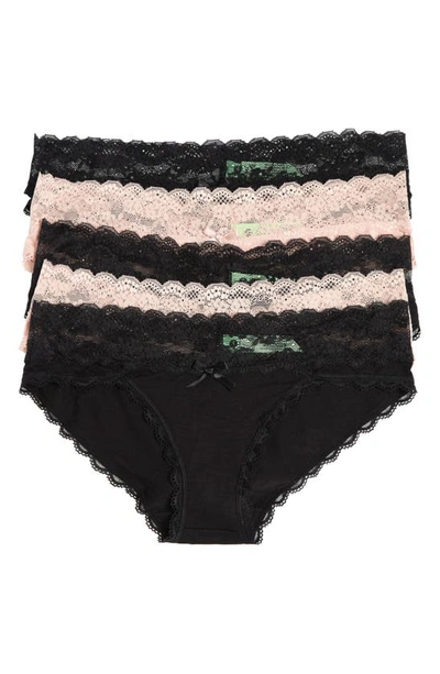 Honeydew Intimates Honeydew Ahna 5-pack Lace Hipster Panties In Basic 1