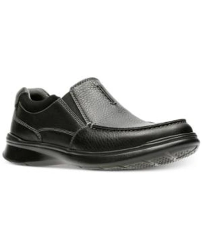 Clarks Men's Cotrell Free Leather Slip-ons Men's Shoes In Black Oily Leather