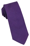 Wrk Neat Silk Tie In Purple
