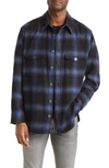 Allsaints Rotation Plaid Patch Pocket Button-up Shirt In Dark Ink
