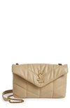 Saint Laurent Toy Loulou Puffer Quilted Leather Crossbody Bag In Avorio