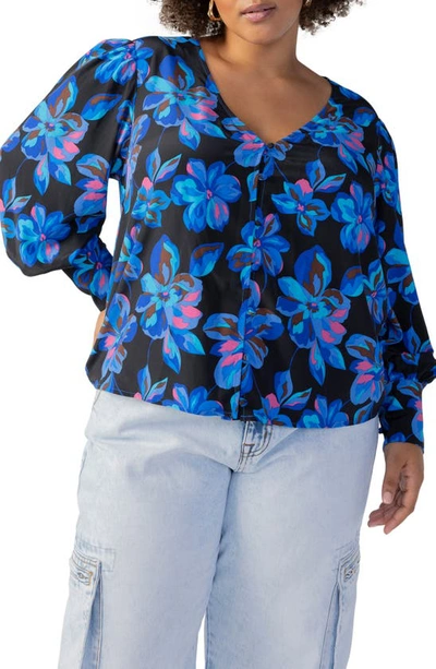 Sanctuary Everyday Floral Print Blouse In In The Night