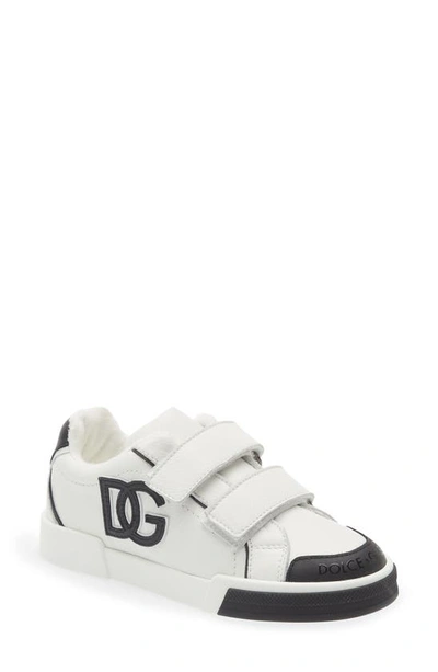 Dolce & Gabbana Kids' Logo-patch Low-top Trainers In White