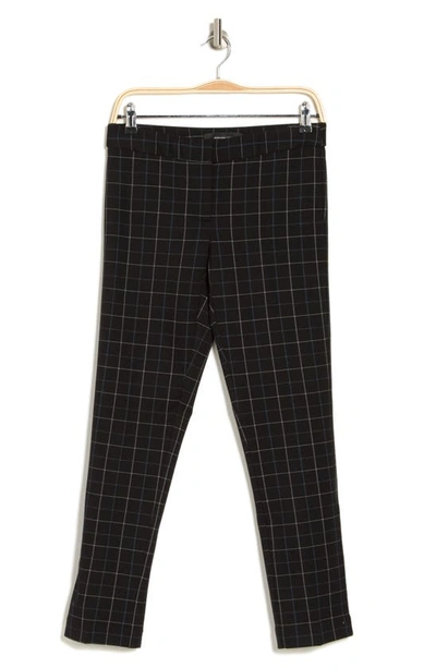 Amanda & Chelsea Amanda Windowpane Ponte Pants In Black