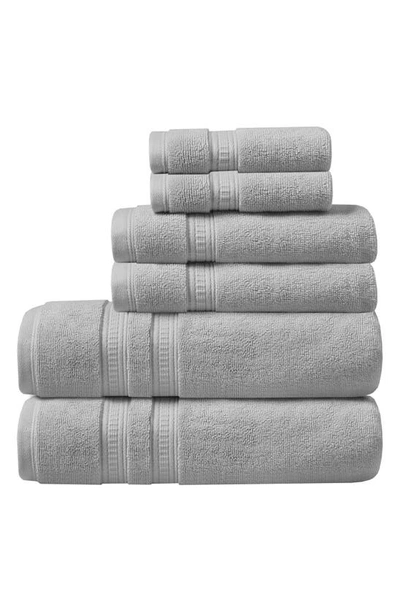 Beautyrest Plume 100% Cotton Feather Touch Towel 6-piece Set In Grey