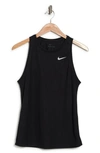 Nike Dri-fit Running Tank In Black/ White
