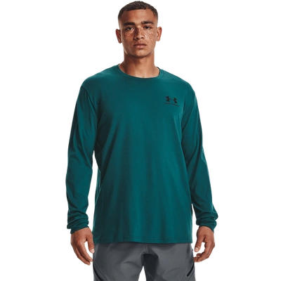 Under Armour Mens  Sportstyle Left Chest Long Sleeve T-shirt In Tourmaline Teal/black