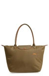 Longchamp Le Pliage Club Tote In Dark Khaki