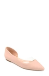 Journee Collection Mikki Pointed Toe Flat In Blush