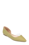 Journee Collection Mikki Pointed Toe Flat In Green