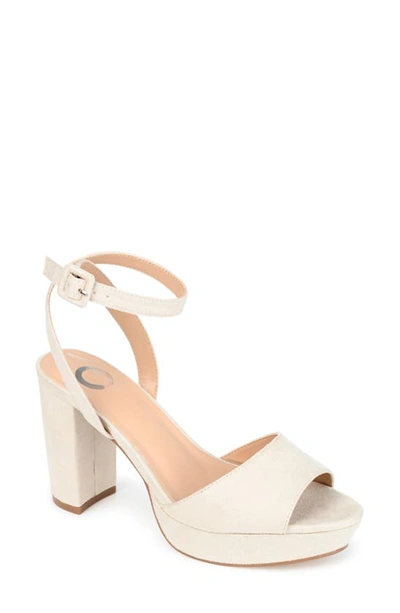 Journee Collection Journee Nairri Platform Sandal In Nude