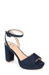 Journee Collection Journee Nairri Platform Sandal In Blue