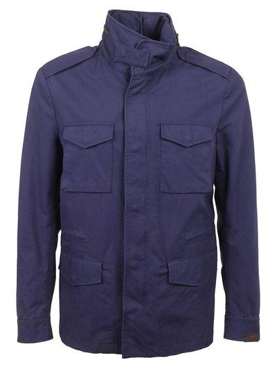 Massimo Piombo Concealed Fastening Jacket In Blue