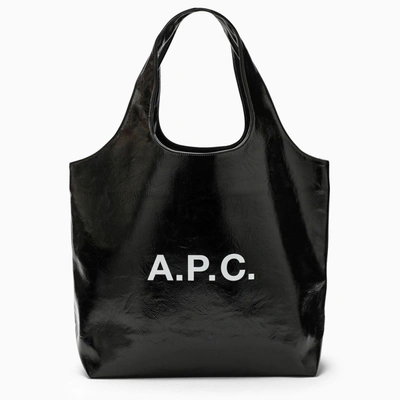 Apc Tote Bag In Black Patent Leather