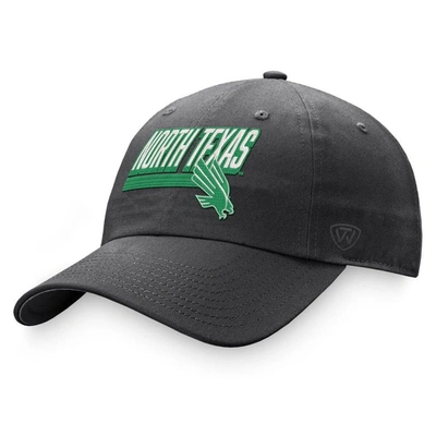 Top Of The World Charcoal North Texas Mean Green Slice Adjustable Hat